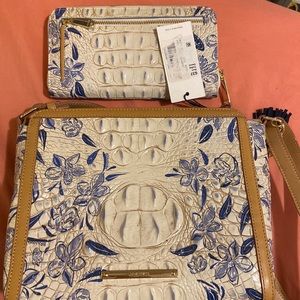 Brahmin bag with matching wallet. Crocodile skin.